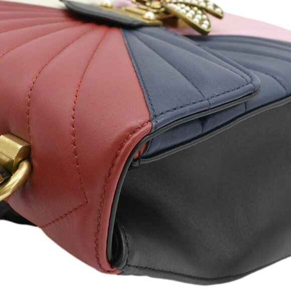 GUCCI  Queen Margaret Quilted Leather Bee Backpack Multicolor 476664 main image 7